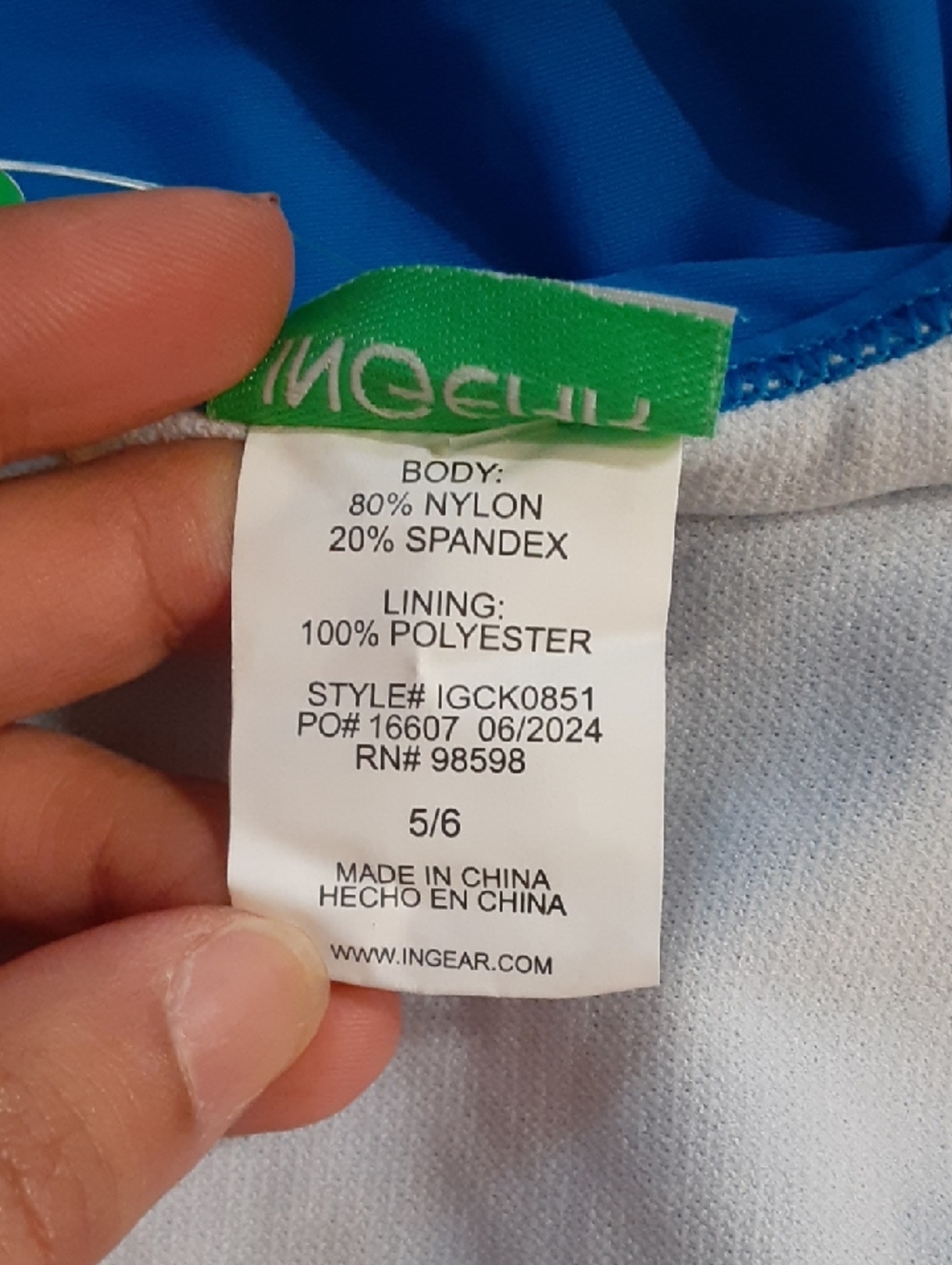 Ingear One Piece SwimSuit (5/6 years old) - Picture 5 of 11